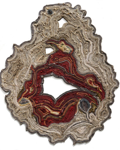 Gin Stone textile art Agate-no4